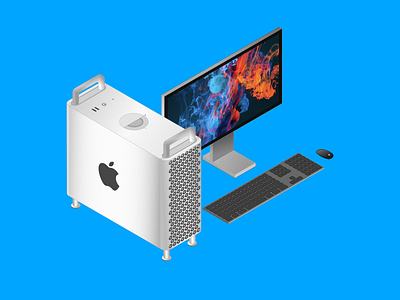 Mac Pro affinity designer isometric vector