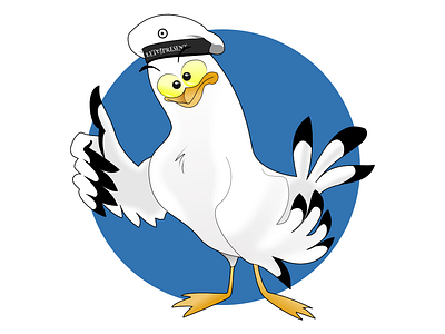 Captain Gull affinity designer design illustration vector