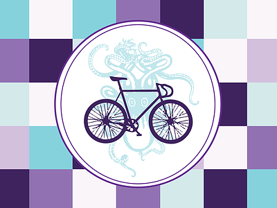 Octopus Luggage Tag bike biking cycling illustration luggage octopus pixel tag travel