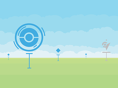 Pokestop design illustration landscape lure pokemon pokemon go pokestop