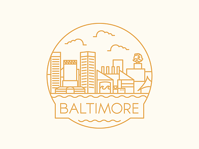 Baltimore - Travel Badge badge baltimore city design icon illustration maryland nattyboh travel
