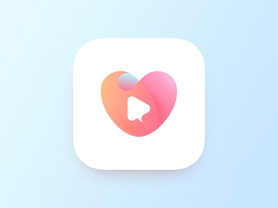 Video dating app icon icon logo
