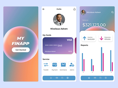 Finance App app design graphic design ui ux