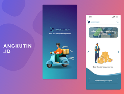 ANGKUTIN.ID app branding design graphic design illustration logo ui ux