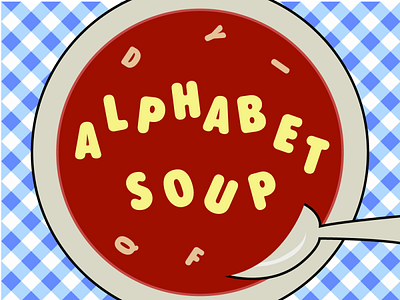 alphabet soup branding design game graphic design illustration logo vector