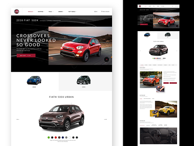 FIAT homepage design automobile car fiat fiat 500 homepage landingpage ui ui design ux design website