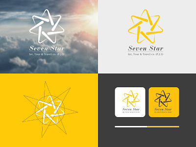 Logo Design | Seven star branding design graphic design logo vector