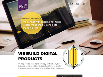 MarginUX Homepage agency design home homepage studio user experience ux web website