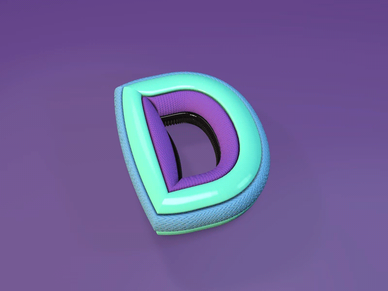 D 3d c4d letter animation motion graphics