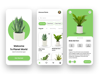 Plant App Design app application design figma illustration ui uiux