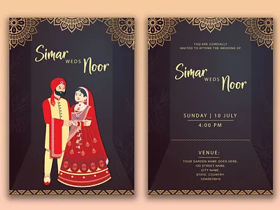 Wedding Card Design adobe brand carddesign design illustration illustrations illustrator invitation invitationcard invitationcarddesign invitationdesign photoshop wedding weddingcard weddinginvitation weddinginvitationdesign