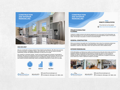 Flyer design for remodeling agency