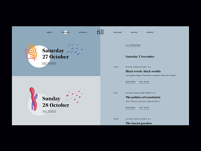 Fill Festival design digital web