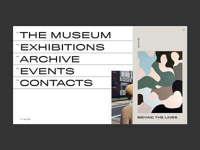 Modern Art Museum art digital homepage museum ui ux website