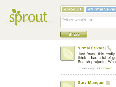 Sprout ancestry interface