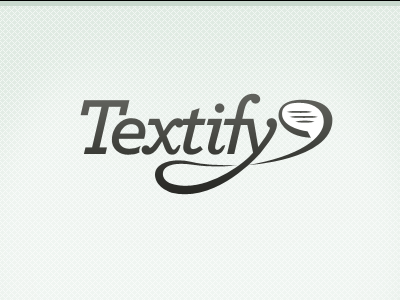 Textify, a Fictional Demo App app concept invision logo mockup web