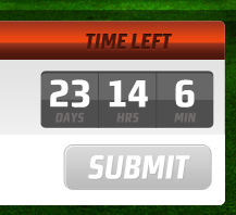 Time Left countdown counter gradient interface metallic numbers sports type