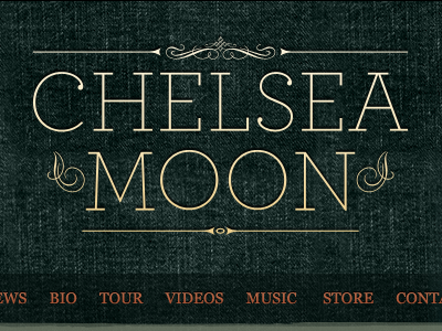 Chelsea Moon Logo/Header artist bluegrass design music texture vintage web