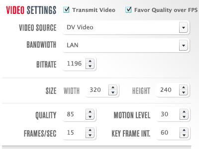 Streaming Video Admin Interface