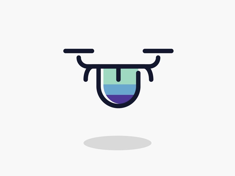 DroneJoy Account 🚁 2d ae animated animation drone flat gif illustration logo logo animation loop motion