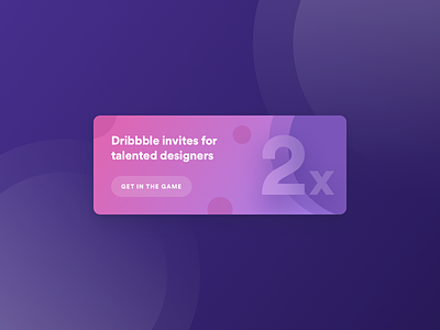 Get in the game - 2 x Dribbble Invites 🎟️ bold cards draft dribbble flat futuristic gradient invitation invite player sketch ui