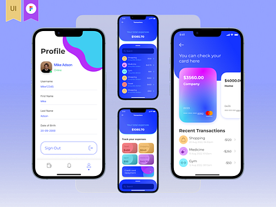 UI Design of finance application