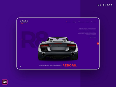 Everyday Supercar: AudiR8 dailyui webdesign cars ux layout