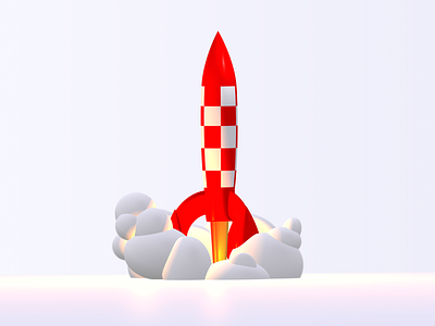 Objectif Lune design graphic illustration modeling motion rocket spline ui ux webdesign