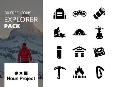 Free Pack Icons - Explorer app brand branding design explore free graphic icons illustration interface logo pack rando ressource ui