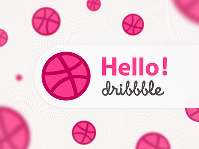Hello Dribbble bounce dribbblen first invite start thanks
