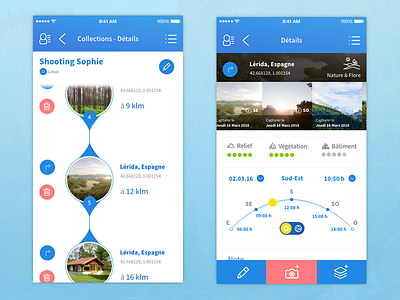 App Concept UI app interface mobile photography ui