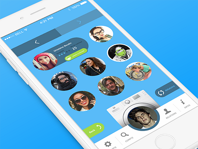 Matching app concept app avatar design list mobile nav ui