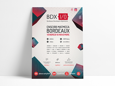 BDX{I/O} Print branding cube desgn dev event graphc poster print speakers talks