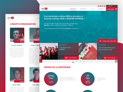 Website Bdxio carousel design event graphic home landing navigation page team thumbnail ui website