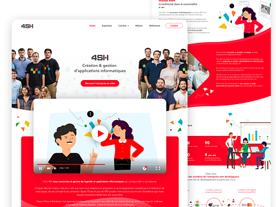 4SH Website brand branding company corpotate design graphic institutional interface ui ux webdesign website