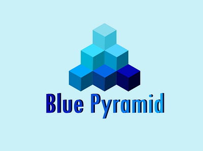 Blue Pyramid design graphic design logo vector