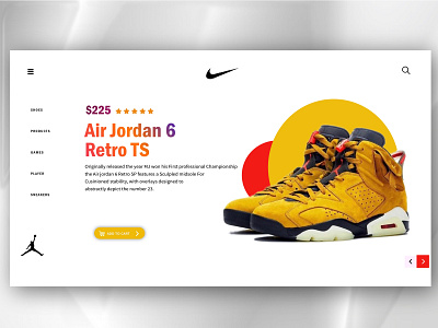 Nike Air jordan retro series web banner design by parvez khan
