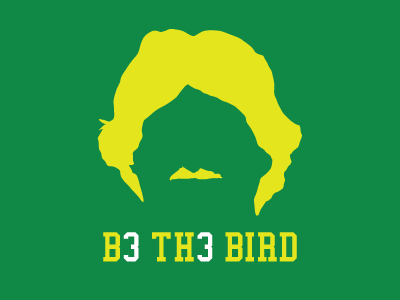 Be The Bird 33 bkh blank stare boston knucklehead celtics glorious hair larry bird mustache t-shirt