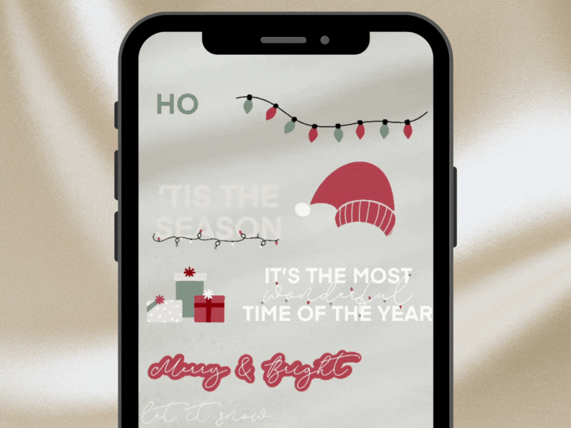 Classic Christmas Collection | Animated Social Media GIFs animation branding graphic design motion graphics