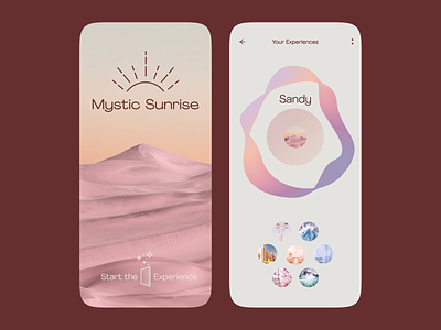 Mood Setting Audio App audio audio app audio application calm clean daily ui design magic minimalistic mobile mobile application mood mood application mood audio music mystery relax sparkles ui ux