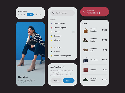 E-commerce Website Mobile Components