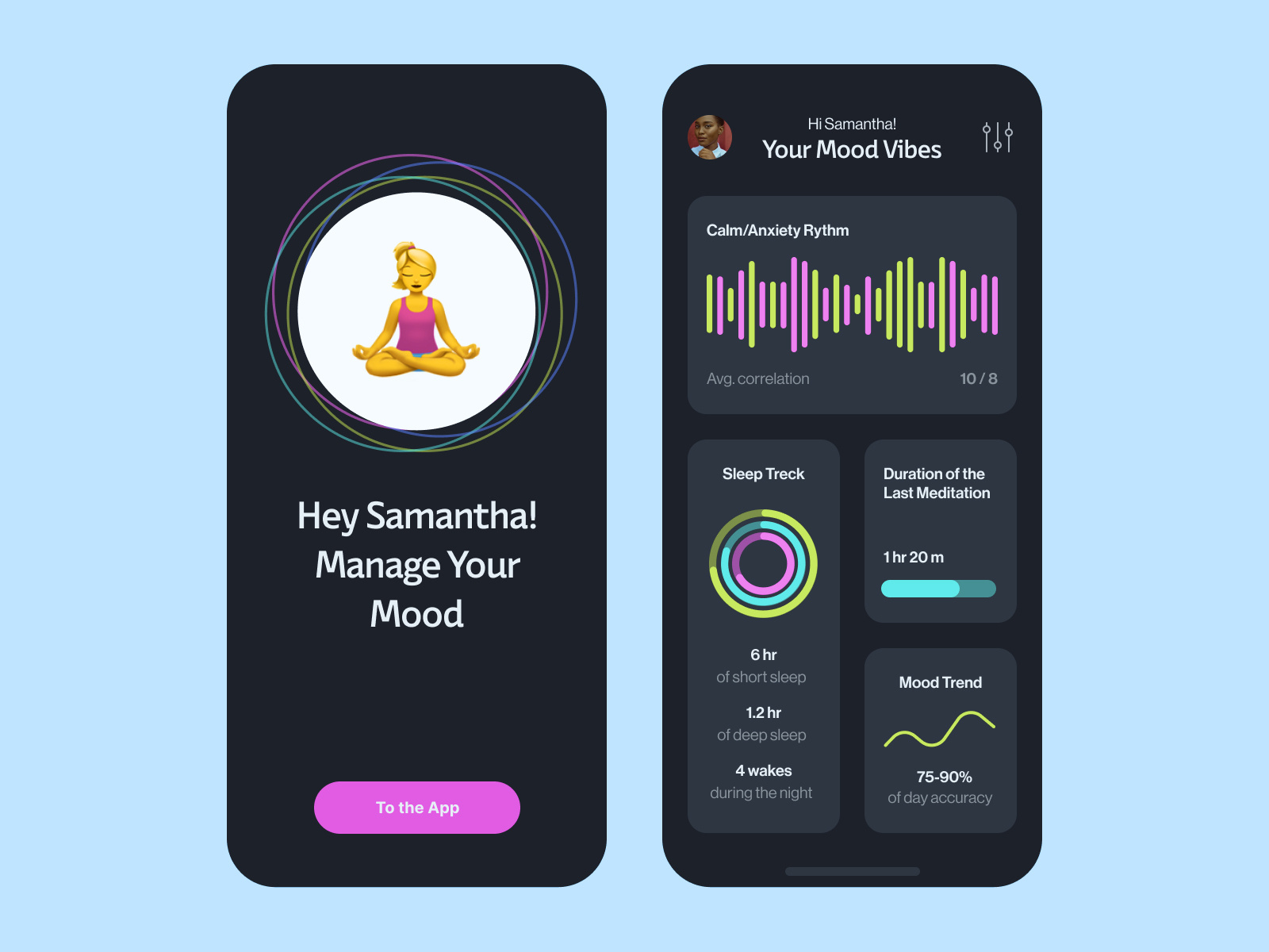 Mood Tracking Meditation App By Ihor Zubrytskyi On Dribbble