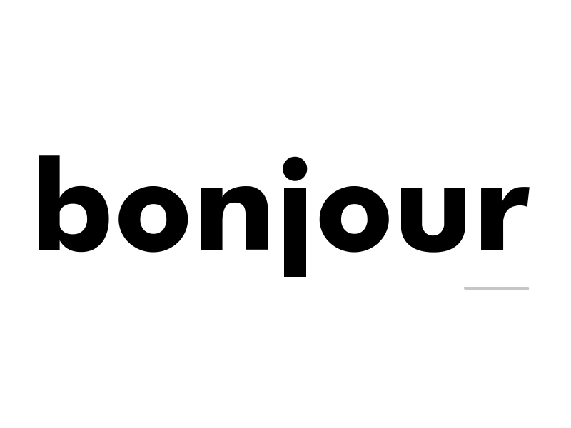 Bonjour ! / GIF for my website aftereffects animation bonjour branding demo graphics hello hi illustration logo mograph motion motion design motion designer portfolio reel self pormo typography website