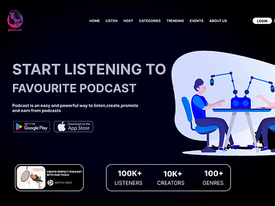 Podcast Website UI