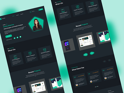 Personal Portfolio branding design typography ui ux