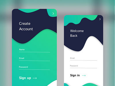 Sign up & Sign in app design typography ui ux