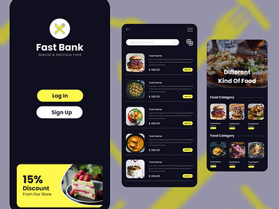 Restaurant Application Design app branding design graphic design illustration logo typography ui ux vector