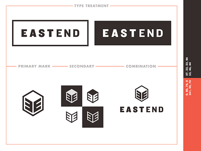 East End logo set badge chevron city district downtown e east geometric icon logo mark mirror