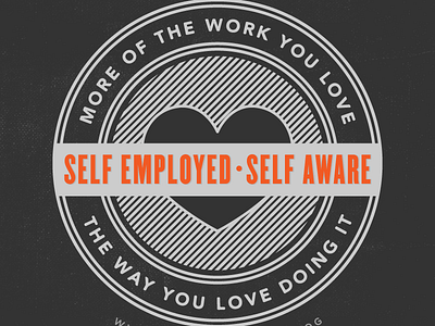 Self Employed blog badge blog heart icon