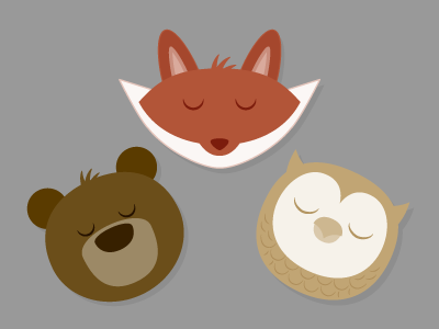 Woodland Goodlands animal baby bear cartoon fox illustration minimal owl woodland